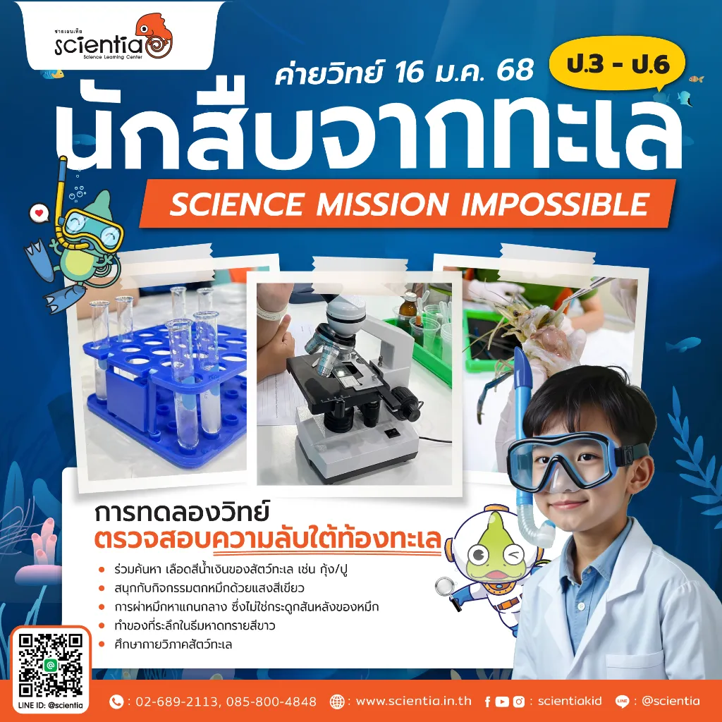 ค่ายวิทย์ Science ประถมต้น | Scientia